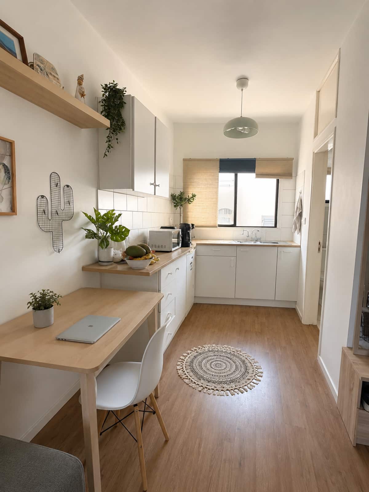 Living space of Romeo's studio apartment in Cyprus